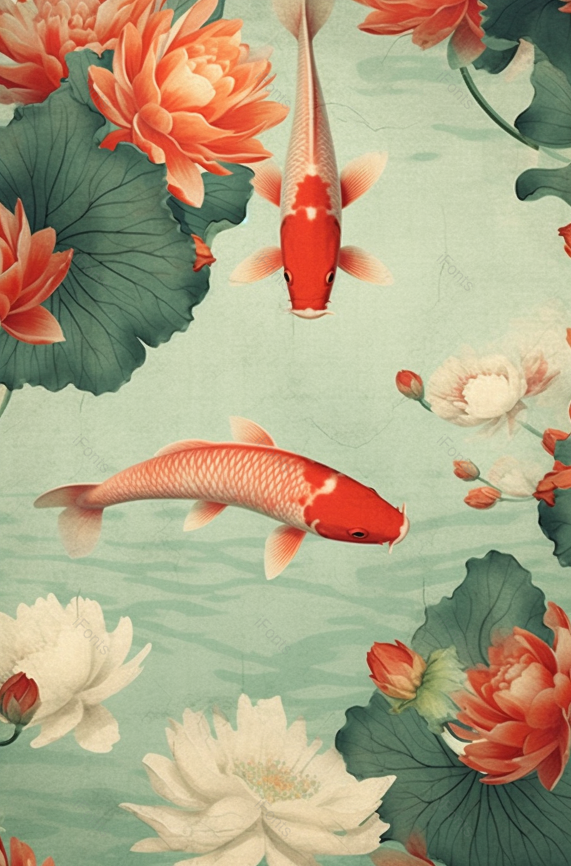 凉爽夏天荷花在池塘里绽放工笔画海报背景插画,插画/手绘图,插画/手绘图库,插画/手绘图下载,插画/手绘